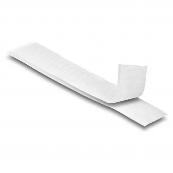 Fita de velcro heavy-duty DeLOCK 25 m x 20 mm branca