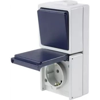 Interruptor de superfície as - Schwabe IP54 cinzento (62455)