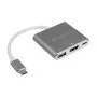 SilverStone SST-EP08C - Adaptador USB 3.1 Type-C para HDMI/USB Type C/USB Type A - Prateado