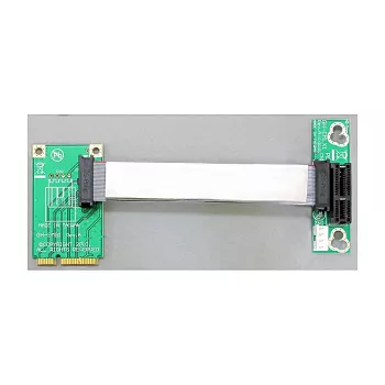Placa riser Mini PCI Express > PCI Express x1 orientada para a esquerda