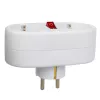 Adaptador de tomadas MACLEAN MCE338 F — tipo F, 2 tomadas, 2×16A com disjuntor