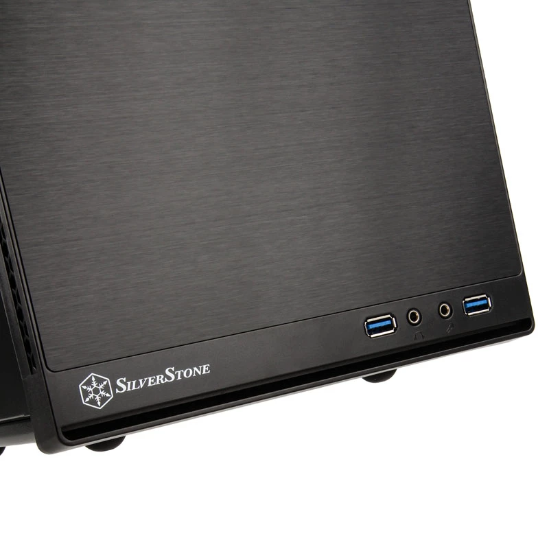 SilverStone SUGO 13 - Desktop - Mini-DTX - sem fonte de alimentação (AT / PS/2) - preto - USB/Áudio (SST-SG13B-Q)