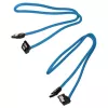 Cabo SATA com sleeve premium Corsair angular, azul 60 cm - pack de 2