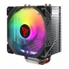 Dissipador de CPU SAVIO SAVGCOVORTEXX2ARGB com 4 heatpipes, ventoinha ARGB de 120 mm, preto