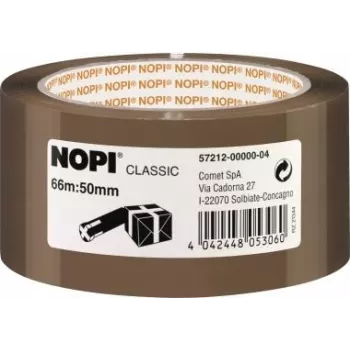 Fita adesiva Tesa NOPI Pack Classic 66 m × 50 mm, castanho