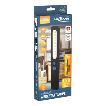 Lanterna de inspeção ANSMANN WL390R LED, branco frio/quente, 385 lm, LiPo 1200 mAh, IP20, preto