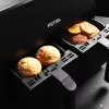 Fritadeira de ar quente Petra PT4750BLKVDEEU7, câmara dupla, capacidade 3,7 L, preta
