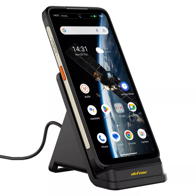 Carregador de smartphone de interior UleFone WCS01 – 50 W USB Type-C, carregamento rápido sem fios, preto