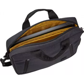 Case Logic Huxton | Compatível com portáteis até 13,3 polegadas | Pasta para portátil | preto | alça de ombro