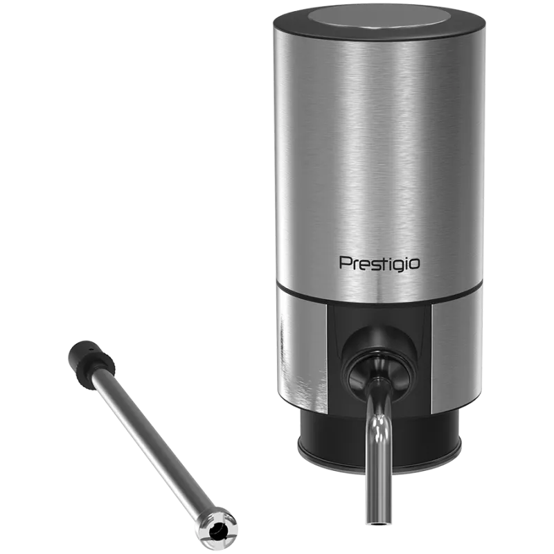 Máquina de servir vinho elétrica a pilhas com tubo de aço inoxidável