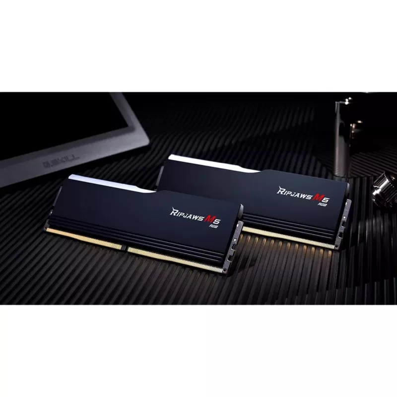 DIMM 32 GB DDR5-6000, memória RAM preta, F5-6000J2836G16GX2-RM5RK, Ripjaws M5 RGB, INTEL XMP