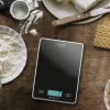 Balança de cozinha Caso fina preta retangular eletrónica 03210