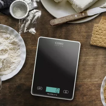 Balança de cozinha Caso fina preta retangular eletrónica 03210