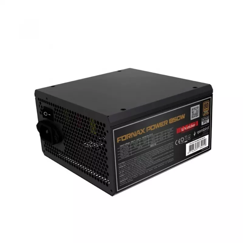 Fonte de alimentação 850W PFC ativo ventoinha 12 cm 80+ Bronze industrial