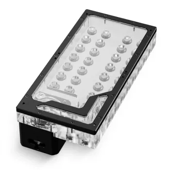 Placa de distribuição de bomba EK Water Blocks EK-QuantumX Loophole D5 PWM preto plexiglas