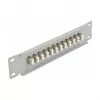 Patch panel de fibra ótica DeLOCK 10 polegadas 12 portas LC duplex bege 1U cinzento