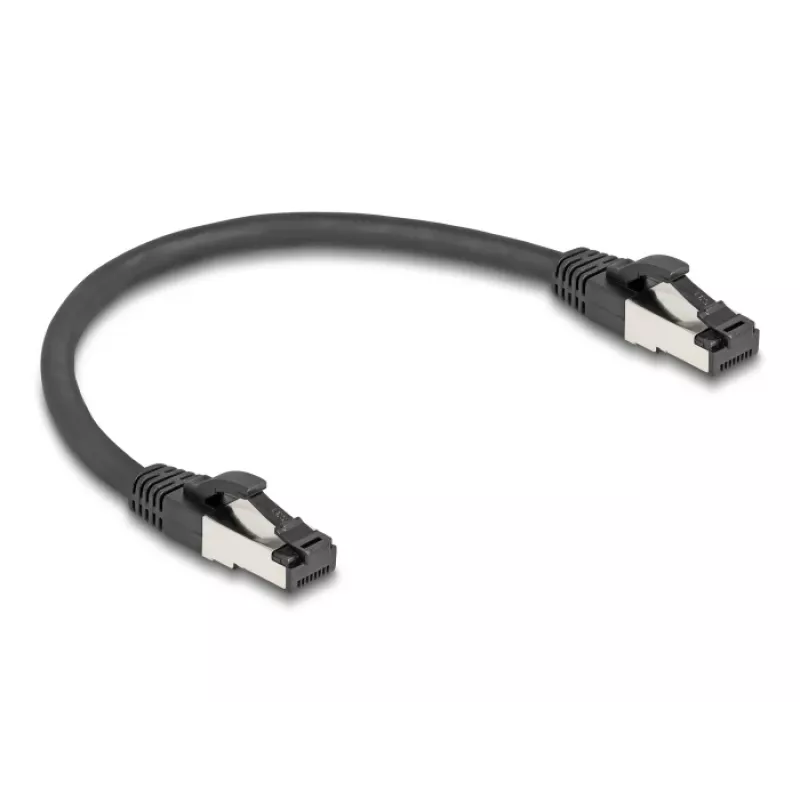 Cabo de rede DeLOCK 80566 RJ-45 Cat8.1 0,25 m preto