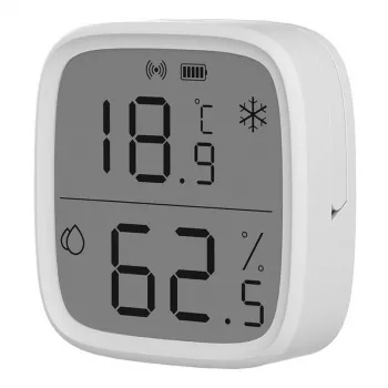 Sensor de temperatura e humidade interior Sonoff ZigBee SNZB-02D sem fios pilha CR2450