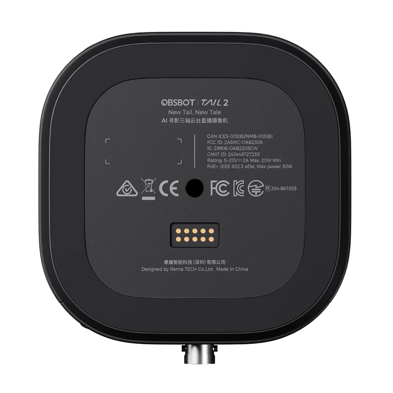 Webcam Obsbot Tail 2 1080p 60fps rastreamento por IA – 1080p, 60 fps, rastreamento automático por IA