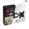 Suporte de parede para TV MACLEAN MC-742 para 42 polegadas (106,7 cm), inclinável -12°/+12°, VESA 75x75–200x200, carga máx. 30 kg, preto