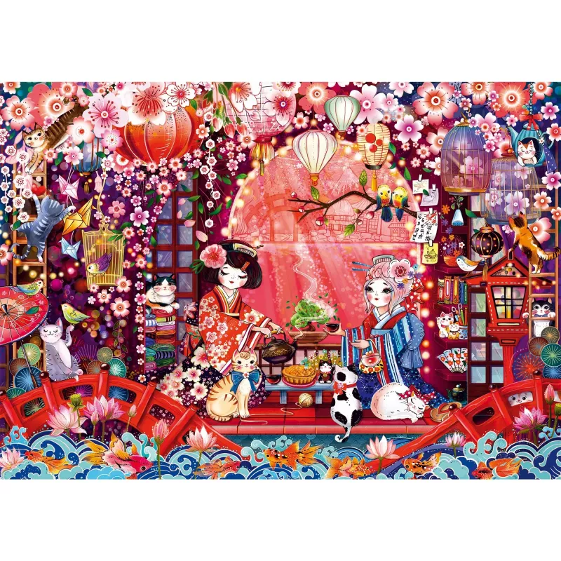 Cerimónia do chá japonesa, puzzle 500 peças