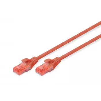 Cabo de rede Digitus CAT 6 U/UTP cabo de ligação RJ-45 Cat6 5m vermelho