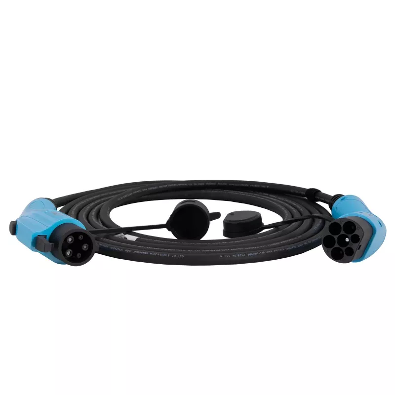 Cabo de carregamento EV Akyga AK-EC-08 Type 2 para Type 1, monofásico, 32 A, 7,2 kW, 6 m