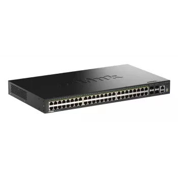 Switch D-Link 52 portas Gigabit Stackable PoE+ Smart Managed com 4 portas 10G SFP+