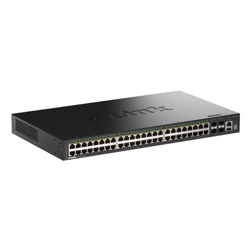 Switch D-Link 52 portas Gigabit Stackable PoE+ Smart Managed com 4 portas 10G SFP+