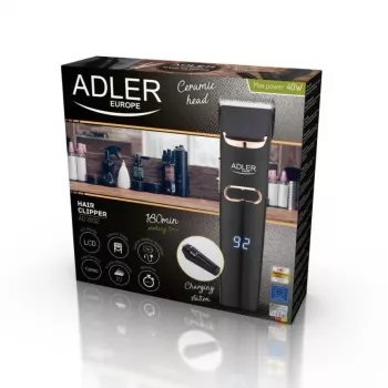 Máquina de cortar cabelo sem fios Adler AD 2832, preto