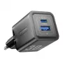 Carregador rápido de parede Vention FEQB0-EU 30W, 1x USB-C, preto — para smartphone, tablet, smartwatch, auscultadores