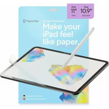 Película de proteção de ecrã Paperlike para Apple iPad 11 e 10,9 polegadas – pack de 2, mate, superfície de escrita tátil
