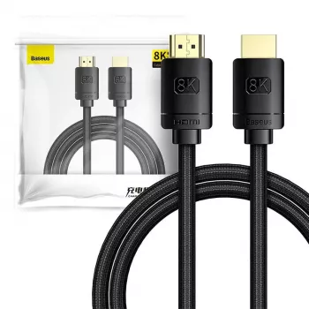 Cabo HDMI Baseus High Definition Series 2.1, 8K 60Hz, 3D, HDR, 48Gbps, 2 m (preto)