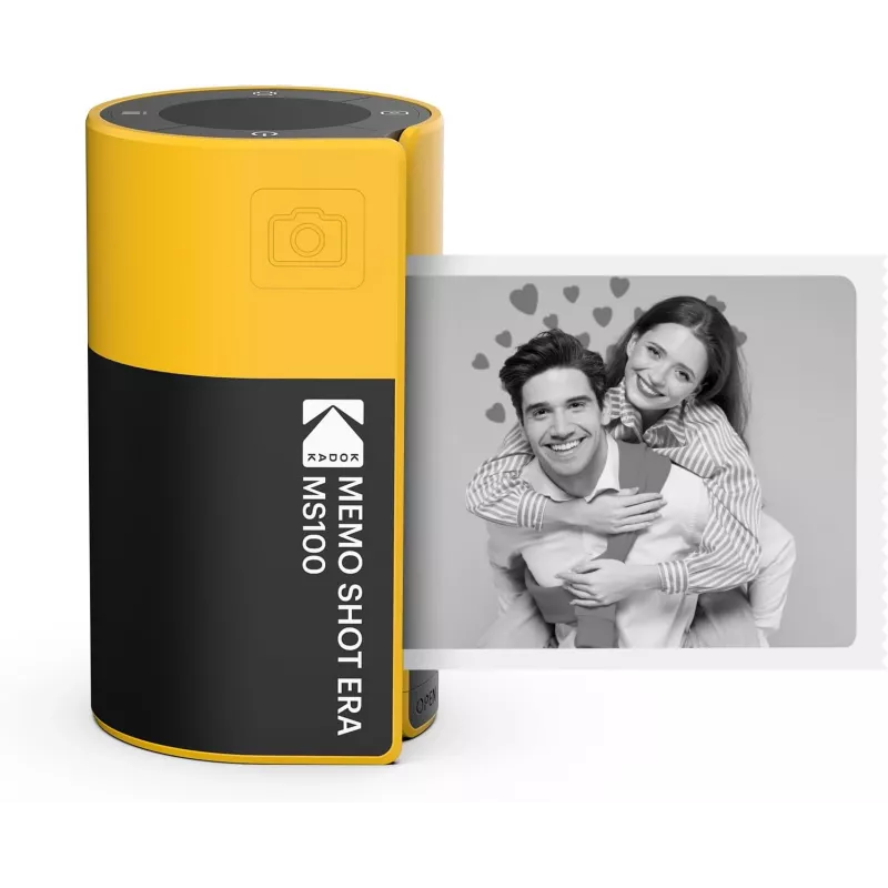 Kodak Memo Shot Era MS100 Câmara instantânea e impressora de etiquetas, amarelo