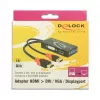 Adaptador de cabo de vídeo DeLOCK 62959 HDMI USB DVI-I VGA 0,135 m