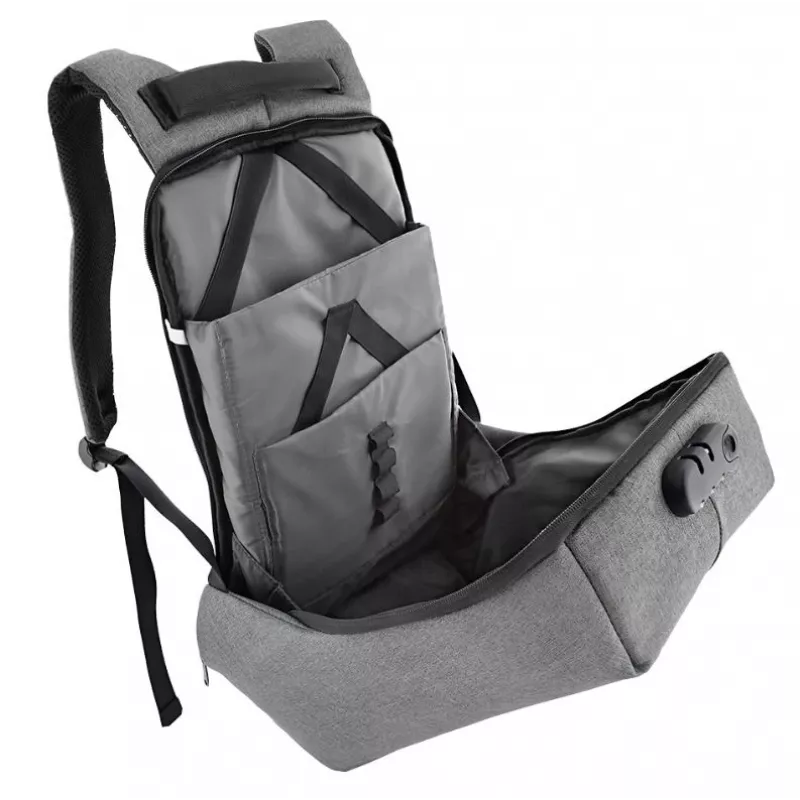 Mochila para portátil Tellur 15.6 Antitheft V2 com porta USB, cinzento