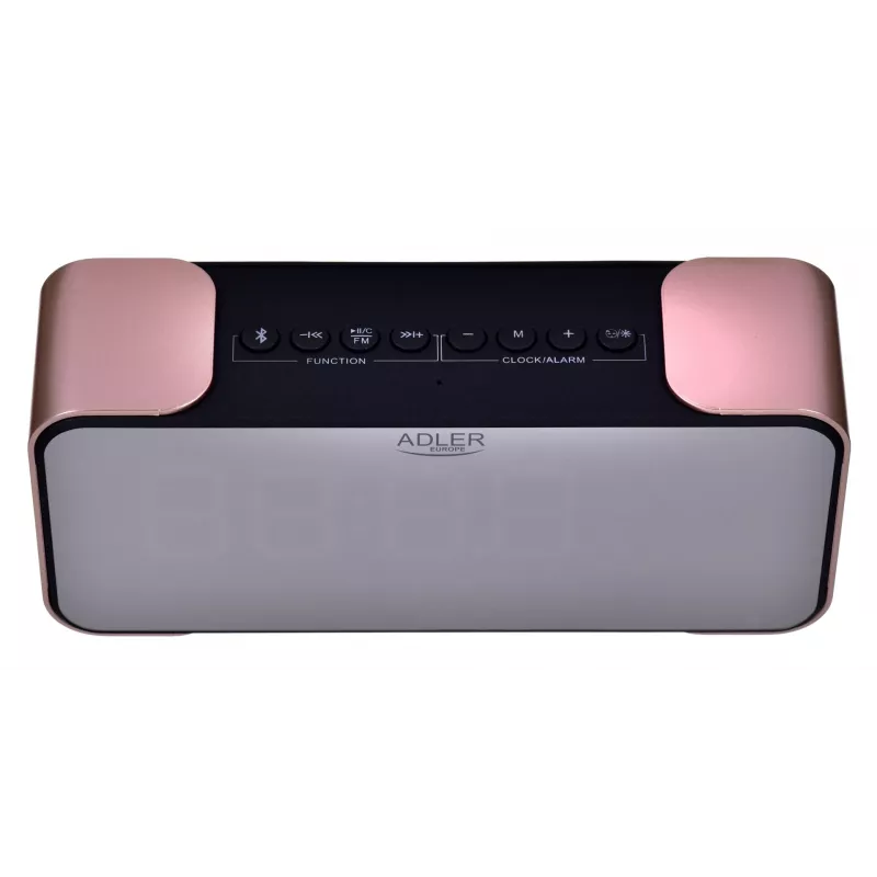 Despertador digital Adler AD 1190CR — ecrã LED, rádio FM, Bluetooth, leitor SD, bateria de 2600 mAh