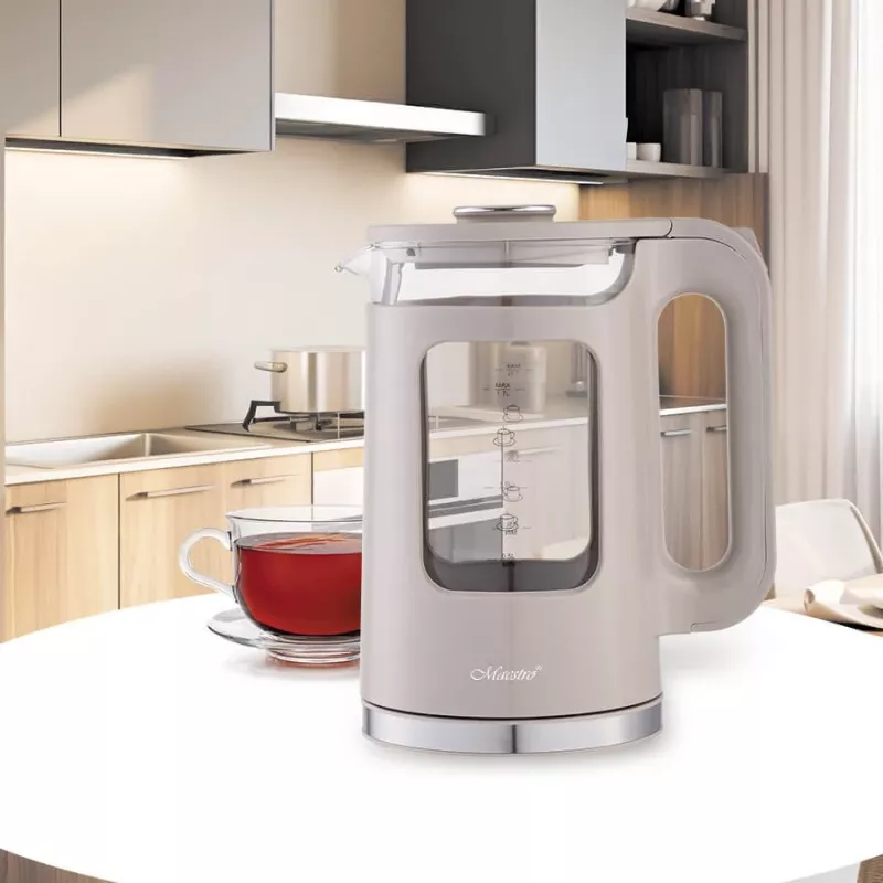 Chaleira elétrica Maestro MR-065-BEIGE 1,7 L, 2200 W, caixa em vidro, bege