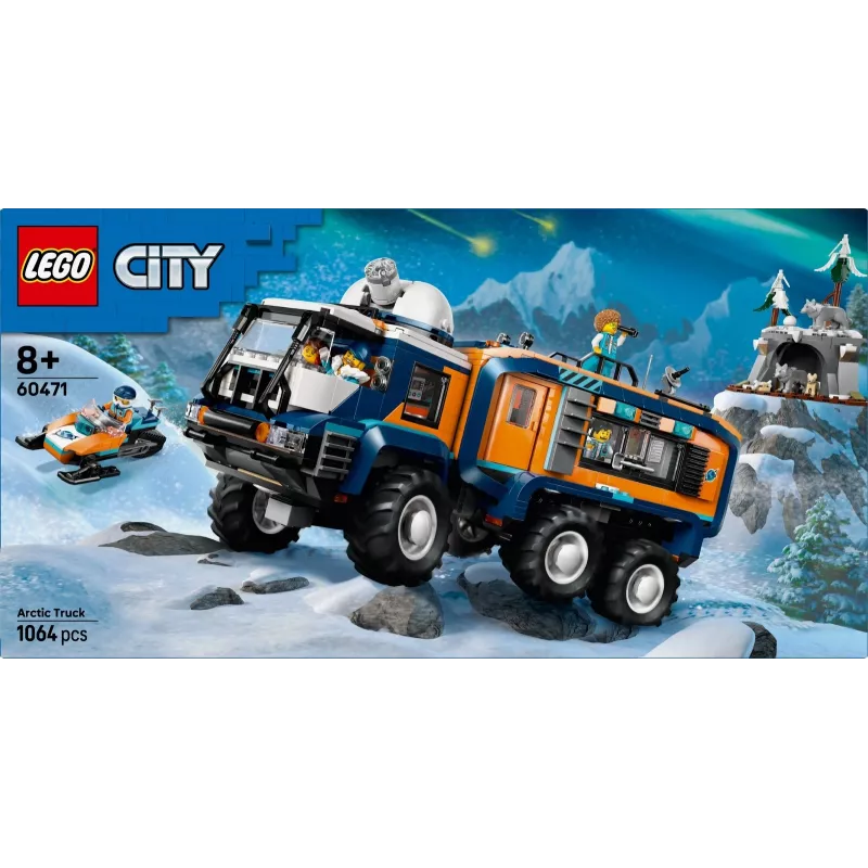LEGO City Camião de expedição ao Ártico 60471 – conjunto de 1064 peças com 4 minifiguras, laboratório móvel, para crianças a partir dos 8 anos