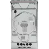 Fogão independente Amica SHM51071W elétrico gás branco 4 zonas a gás 63L