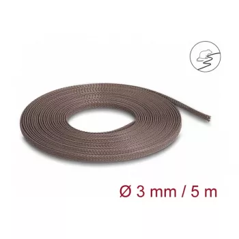 Manga de cabo DeLOCK 20902 castanho poliéster 3mm