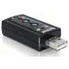 Adaptador de som USB DeLOCK 7.1 - placa de som - estéreo - USB (61645)