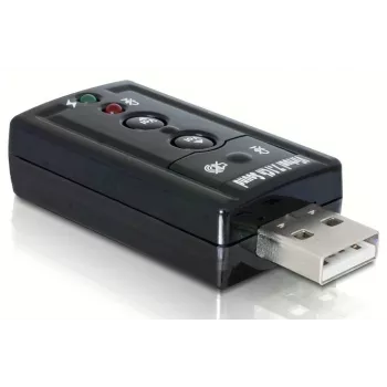 Adaptador de som USB DeLOCK 7.1 - placa de som - estéreo - USB (61645)