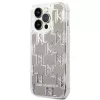 Karl Lagerfeld KLHCP14XLMNMS iPhone 14 Pro Max 6.7 capa rígida prateado / prateado Liquid Glitter Monogram