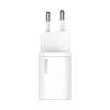 Carregador rápido de parede Baseus Super Si para smartphone branco CA para interior