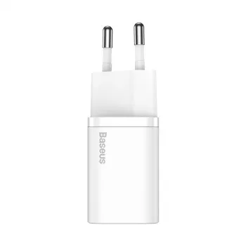 Carregador rápido de parede Baseus Super Si para smartphone branco CA para interior