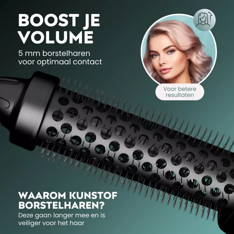 Escova térmica Revamp BR-1300A-EU Ceramic Ionic 30mm – escova de styling aquecida para o cabelo