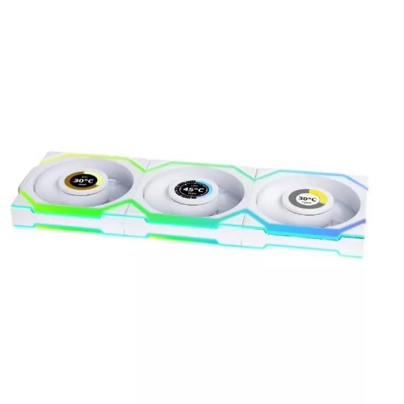 Lian Li UNI FAN SL Wireless 120 ARGB PWM ventoinha para caixa, 120 mm, pack de 3 com controlador, branca