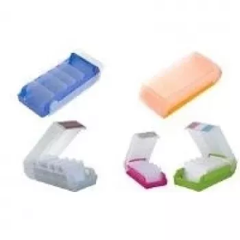 Caixa de fichas de aprendizagem helit BeeBox, A7, base: lima translúcida, tampa: branco transparente, em poliestireno, tampa de dupla função (H6901159)