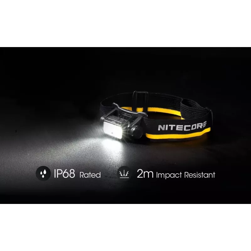 Lanterna de cabeça Nitecore NU40 preta LED 2 lâmpadas IP68